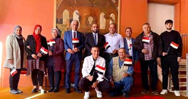 المصريون بإيطاليا يقدمون التهانى للرئيس السيسى خلال احتفالهم بذكرى ملحمة العبور