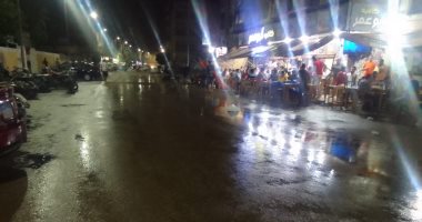 أمطار غزيرة بشوارع دمياط 