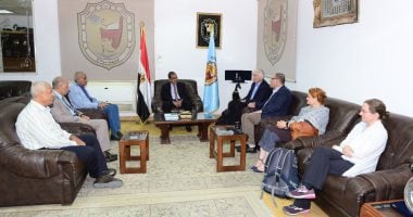 رئيس جامعة سوهاج يستقبل وفد البعثة المصرية الألمانية لتوثيق آثار الجبل الغربي