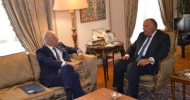 مباحثات موسعة بين وزيري خارجية مصر واليونان في مقر الوزارة