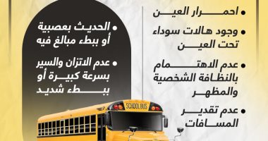6 علامات تدل على تعاطى سائقى المدارس للمخدرات (إنفوجراف)