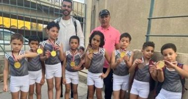 الأهالى يحتفلوا بأبطالهم الصغار فى بطولة كأس مصر للجمباز تحت 8 سنوات