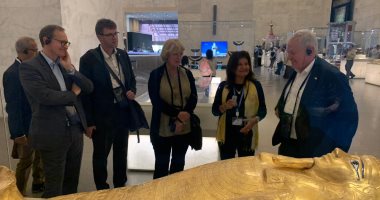 وفد من البرلمان الألمانى يزور المتحف القومى للحضارة المصرية 