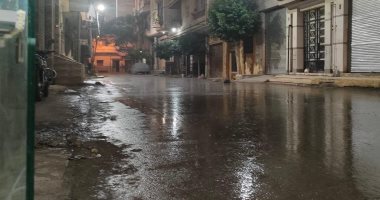 سقوط أمطار متوسطة على مدينة زفتى فى الغربية.. صور 