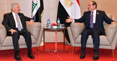 الرئيس السيسي يلتقى نظيره العراقى على هامش القمة العربية فى الجزائر