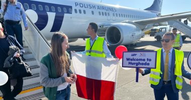 مطار الغردقة الدولى يستقبل أول رحلة طيران تابعة للشركة الوطنية البولندية