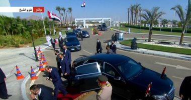 شاهد لحظة وصول الرئيس السيسي مقر انعقاد جلسات قمة المناخ فى شرم الشيخ