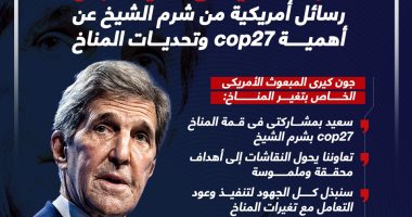 رسائل أمريكية من شرم الشيخ عن أهمية cop27 وتحديات المناخ.. إنفوجراف