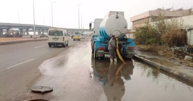 الصرف الصحى بالإسكندرية: جار التعامل مع تجمعات الأمطار غربا