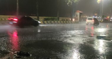 هطول أمطار غزيرة على محافظة الإسكندرية.. فيديو وصور
