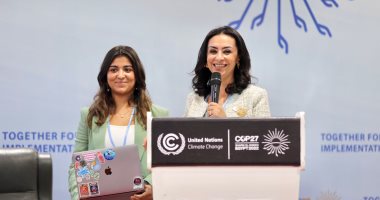 صور.. مايا مرسى: يجب أن تكون المرأة فى مقدمة قيادة العمل المناخى 