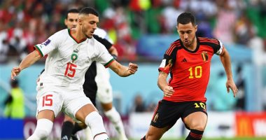 بلجيكا الأفضل هجوميًا أمام المغرب بعد مرور 15 دقيقة في كأس العالم 2022 