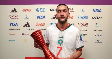 حكيم زياش أفضل لاعب فى مباراة بلجيكا ضد المغرب بكأس العالم 2022