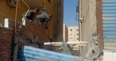 إزالة أعمال تحويل وحدات سكنية لمحلات ورفع 1800 حالة تعد بحدائق الأهرام.. صور