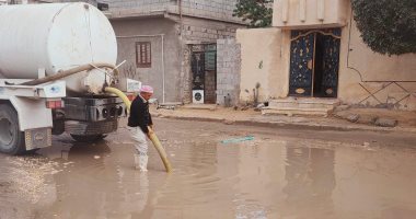 سحب برك مياه كونتها أمطار خفيفة سقطت بمناطق العريش على ساحل شمال سيناء