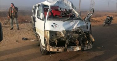 إصابة 8 أشخاص فى حادث تصادم على الطريق الصحراوي الغربي بالمنيا