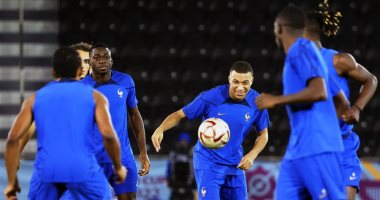 منتخب فرنسا يختتم تدريباته استعدادا لمواجهة المغرب بكأس العالم 2022.. صور