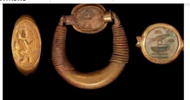 موقع أجنبى يلقى الضوء على اكتشاف مجوهرات مصرية فى مقبرة تل العمارنة  