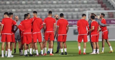 المغرب يخوض مرانه الأخير قبل موقعة برونزية كأس العالم 2022.. صور