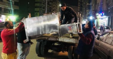 رفع 40 طن مخلفات وإشغالات الباعة الجائلين فى حملة بالهرم