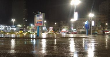 هطول أمطار غزيرة على مدن دمياط.. فيديو وصور