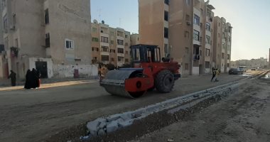 شوارع مدينة العريش على ساحل شمال سيناء تتجمل بالرصف وفتح محاور جديدة