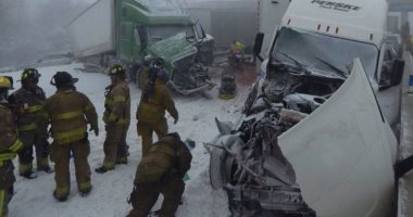 مصرع 4 أشخاص إثر تصادم أكثر من 46 سيارة وشاحنة بولاية أوهايو.. فيديو وصور