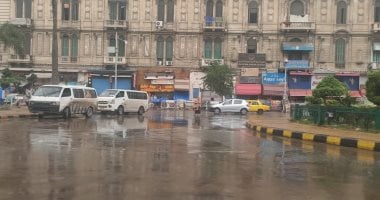رعد وهطول أمطار غزيرة فى الإسكندرية.. فيديو وصور