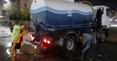 رئيس شركة مياه القناة يتابع سحب مياه الأمطار ببورسعيد 