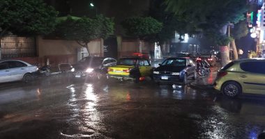 هطول أمطار مسائية متوسطة على وسط الإسكندرية