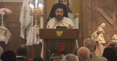 الأنبا باخوم يترأس قداس العام الجديد وعيد الختان بكنيسة العذراء بشبرا