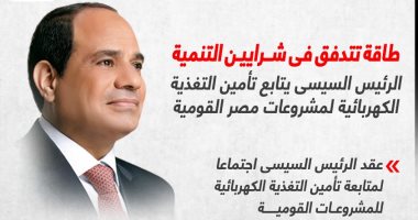 الرئيس السيسي يتابع تأمين التغذية الكهربائية لمشروعات مصر القومية (إنفوجراف)