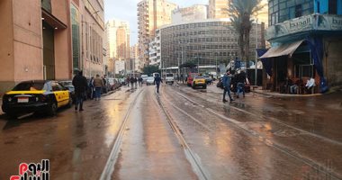 أمطار على مناطق متفرقة بالإسكندرية فى أول أيام السنة.. فيديو وصور