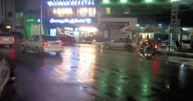 هطول أمطار في بعض مدن وقرى كفر الشيخ ليلاً.. صور وفيديو