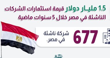 معلومات الوزراء: 1.5 مليار دولار استثمارات الشركات الناشئة بمصر خلال 5 سنوات