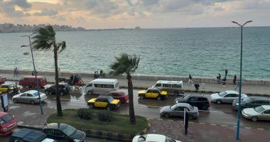 هدوء الأمواج واستقرار حركة الملاحة فى ميناء الإسكندرية 