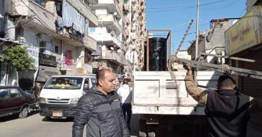 غلق 4 منشآت تجارية مخالفة والتحفظ على 190 حالة إشغال متنوعة بالإسكندرية