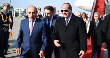وصول الرئيس عبد الفتاح السيسى اذربيجان