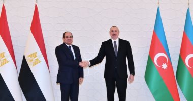 قمة بين الرئيس السيسى ورئيس أذربيجان بمقر قصر "زوجلوب" الرئاسي فى باكو