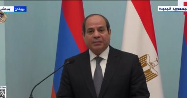 الرئيس السيسي: أكدت مع رئيس أرمينيا زيادة حجم التبادل التجارى