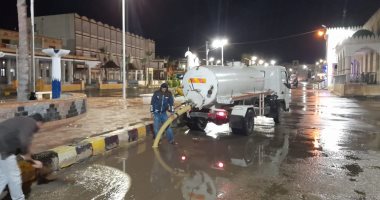 هطول الأمطار بمدن وقرى كفر الشيخ وانتشار المعدات لرفعها