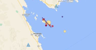 البحوث الفلكية: زلزال بقوة 4.23 ريختر على بعد 37 كيلو مترا شمال شرق الغردقة