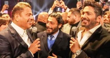عمرو دياب وتامر حسني يغنيان سويا فى حفل زفاف أحمد عصام 