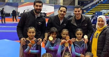 فراشات "سبورت هوم" يحققن 8 ذهبيات فى بطولة كأس مصر للجمباز الفنى