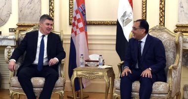 مصطفى مدبولى يلتقى الرئيس الكرواتى والوفد المرافق له