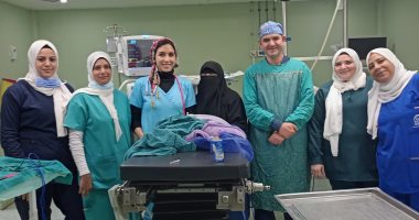 فريق جراحي بالأطفال التخصصي فى بنها يستأصل ورم نادر لطفلة 5 أشهر