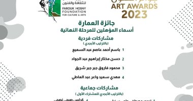 مؤسسة فاروق حسنى تعلن القوائم النهائية لجوائز الفنون للدورة الرابعة 2023
