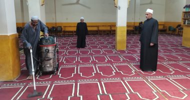 أوقاف الأقصر تطلق حملة لتعقيم ونظافة المساجد قبل قدوم شهر رمضان.. صور