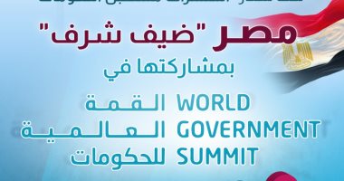 معلومات الوزراء ينشر إنفوجرافا عن مشاركة مصر فى القمة العالمية للحكومات 2023