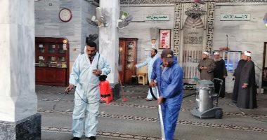 أوقاف بورسعيد تطلق حملة نظافة المساجد وترفع الطوارئ استعدادا لشهر رمضان.. فيديو وصور